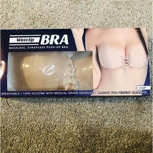 💜Wats Up Adhesive CCup Drawstring Sticky Bra Pushup Strapless Backless Silicone